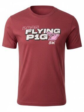 2025 Cincinnati Flying Pig 5K T-Shirt Size Medium Asics Unisex Red